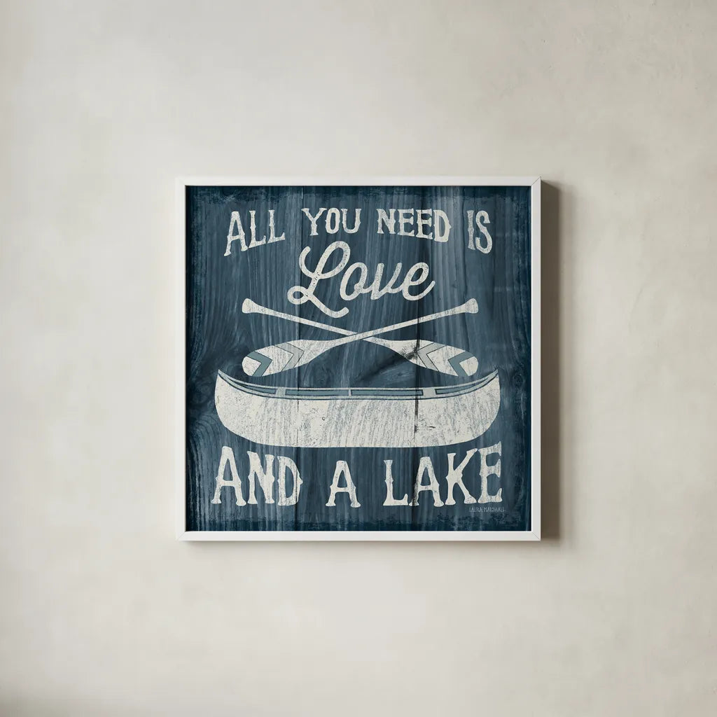 Up North I by Laura Marshall. Shown in a crisp white glass frame for a clean and minimalist style. Available as an archival giclee rolled canvas, fine art paper, or poster print. SKU 31360a.