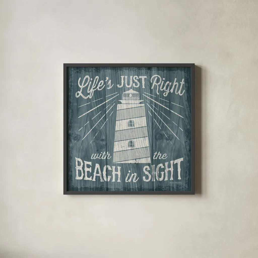 Up North III by Laura Marshall. Shown in a sleek black glass frame for a contemporary gallery look. Available as an archival giclee rolled canvas, fine art paper, or poster print. SKU 31362a.