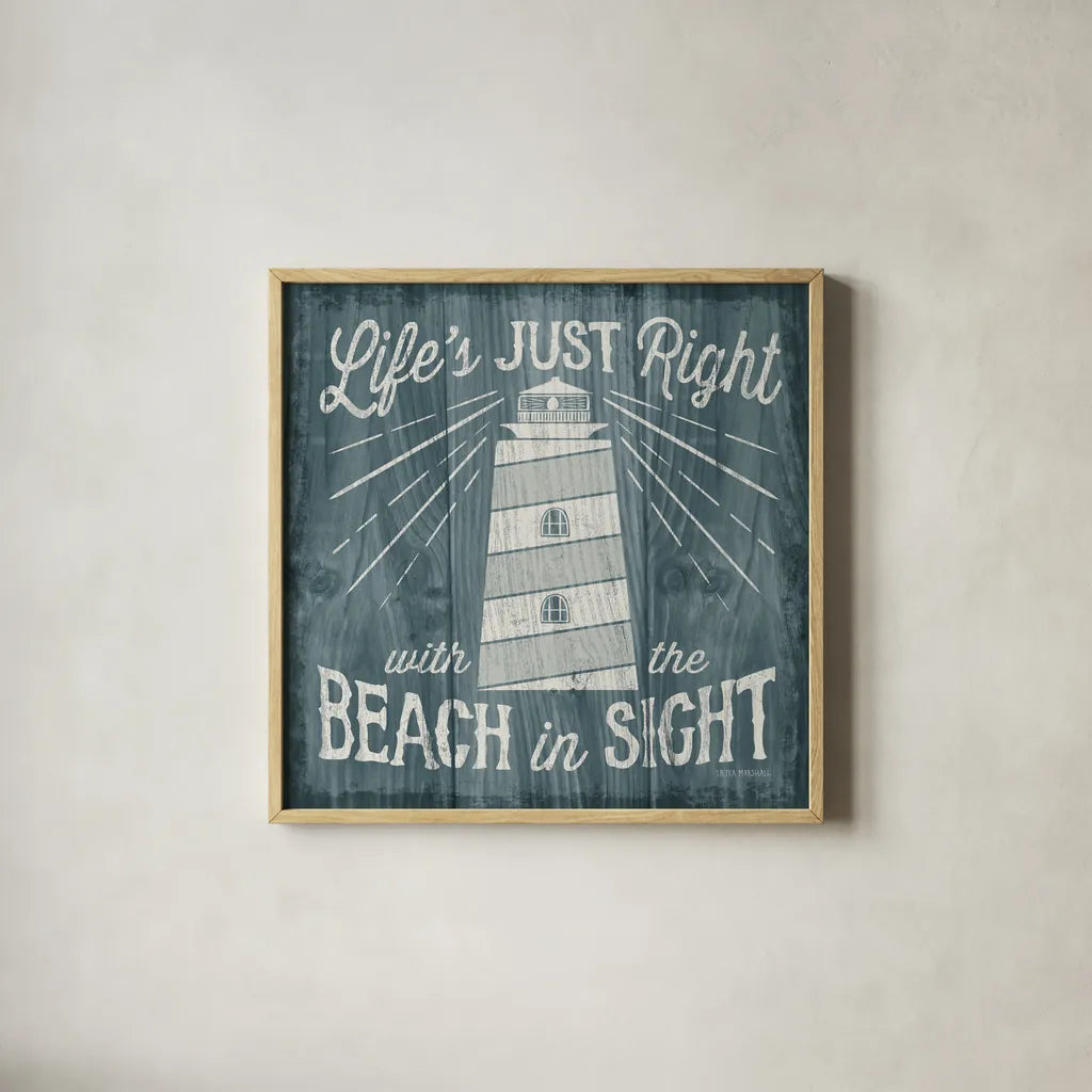 Up North III by Laura Marshall. Shown in a natural wood glass frame for a timeless modern aesthetic. Available as an archival giclee rolled canvas, fine art paper, or poster print. SKU 31362a.