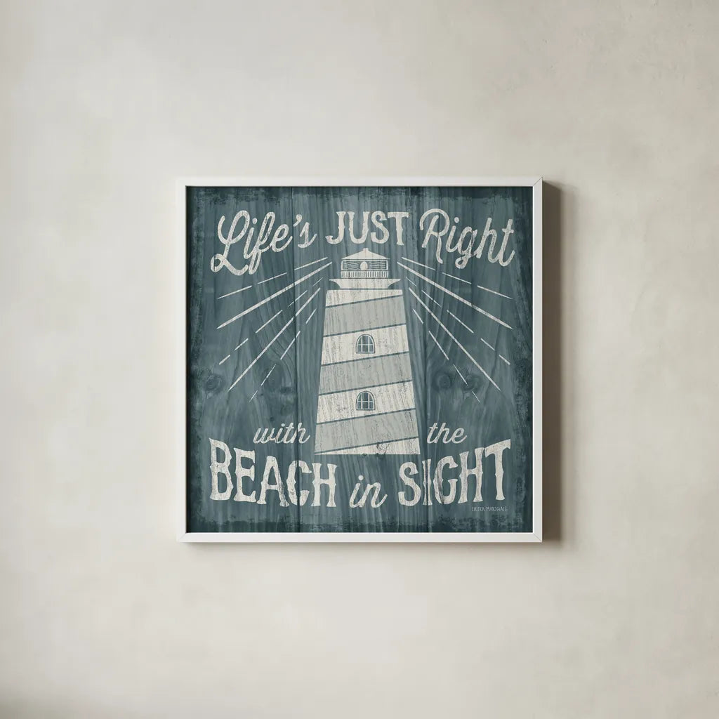 Up North III by Laura Marshall. Shown in a crisp white glass frame for a clean and minimalist style. Available as an archival giclee rolled canvas, fine art paper, or poster print. SKU 31362a.