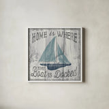 Up North IV by Laura Marshall. Shown in a crisp white glass frame for a clean and minimalist style. Available as an archival giclee rolled canvas, fine art paper, or poster print. SKU 31363a.