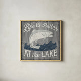 Up North V by Laura Marshall. Shown in a natural wood glass frame for a timeless modern aesthetic. Available as an archival giclee rolled canvas, fine art paper, or poster print. SKU 31364a.