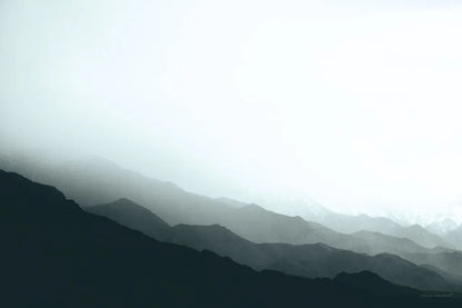 Virgin Mountains II Blue Gray by Laura Marshall. SKU 79233i. Archival Giclee Fine art print for wall decor.