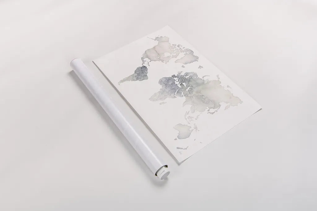 Watercolor Wanderlust by Laura Marshall. shown as a rolled paper print. Available as archival giclee rolled canvas, fine art paper, or poster print. SKU 35934i.