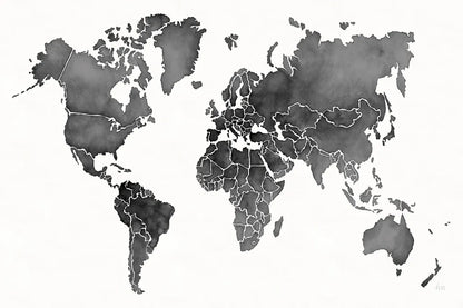 Watercolor Wanderlust Black by Laura Marshall. SKU 50561i. Archival Giclee Fine art print for wall decor.