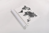 Watercolor Wanderlust Black by Laura Marshall. shown as a rolled paper print. Available as archival giclee rolled canvas, fine art paper, or poster print. SKU 50561i.