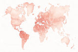 Watercolor Wanderlust Coral by Laura Marshall. SKU 50411i. Archival Giclee Fine art print for wall decor.