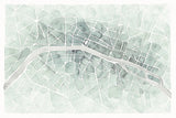 Watercolor Wanderlust Paris Mint by Laura Marshall. SKU 50412i. Archival Giclee Fine art print for wall decor.