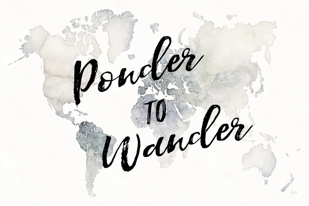Watercolor Wanderlust Ponder by Laura Marshall. SKU 36806i. Archival Giclee Fine art print for wall decor.