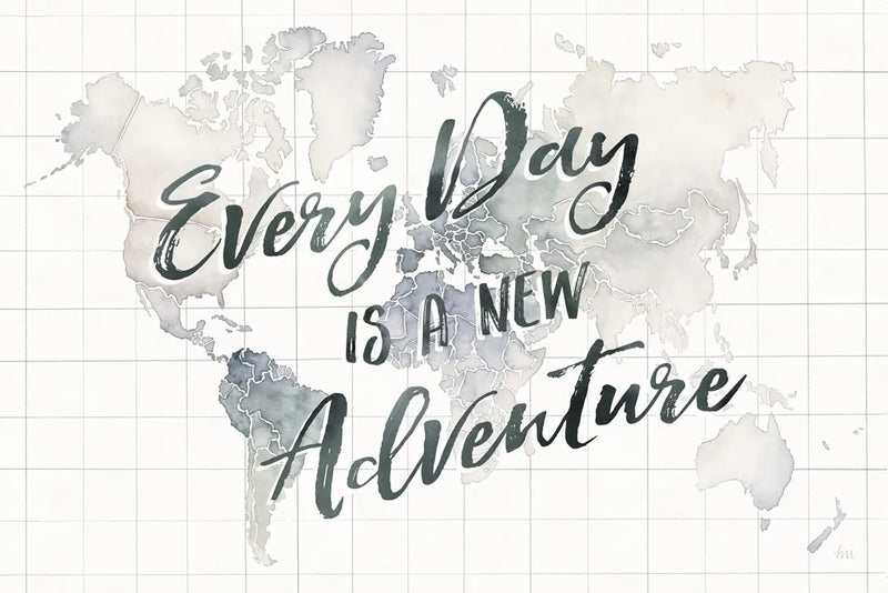 Watercolor Wanderlust World Adventure by Laura Marshall. SKU 36871i. Archival Giclee Fine art print for wall decor.