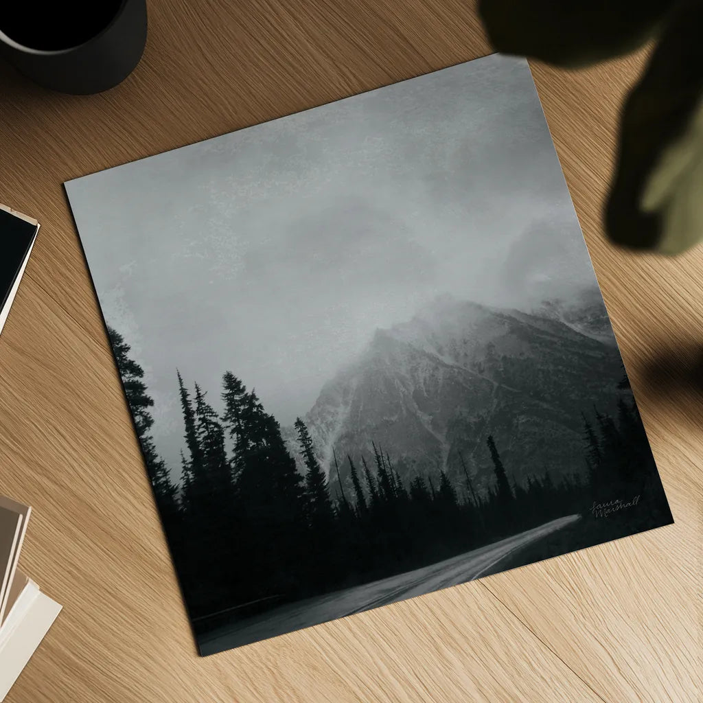 West Coast Wandering III No Words BW by Laura Marshall. Shown as a detailed flat fine art print, highlighting archival giclee quality. Available as an archival giclee rolled canvas, fine art paper, or poster print. SKU 67871a.