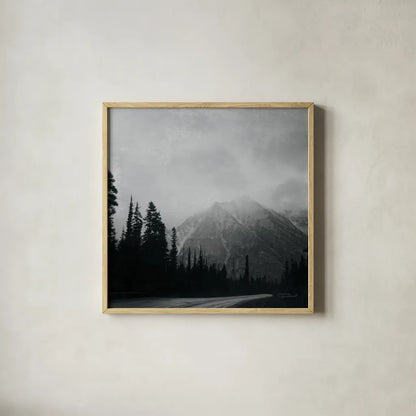 West Coast Wandering III No Words BW by Laura Marshall. Shown in a natural wood glass frame for a timeless modern aesthetic. Available as an archival giclee rolled canvas, fine art paper, or poster print. SKU 67871a.