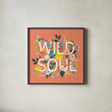 Wild Garden I by Laura Marshall. Shown in a sleek black glass frame for a contemporary gallery look. Available as an archival giclee rolled canvas, fine art paper, or poster print. SKU 48005a.
