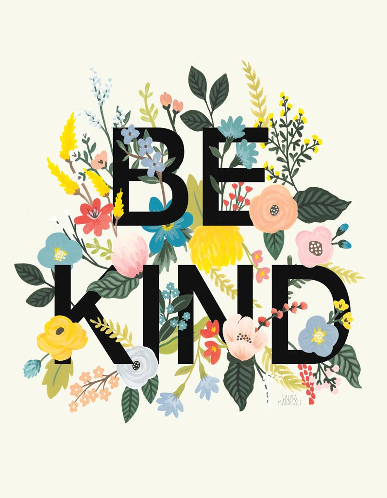 Wild Garden I Be Kind Cream by Laura Marshall