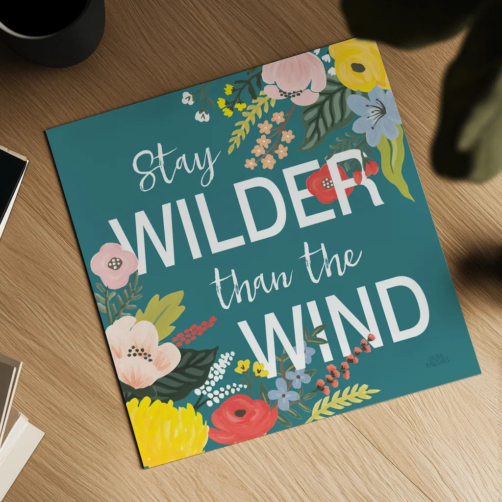 Wild Garden III by Laura Marshall. Shown as a detailed flat fine art print, highlighting archival giclee quality. Available as an archival giclee rolled canvas, fine art paper, or poster print. SKU 48007a.