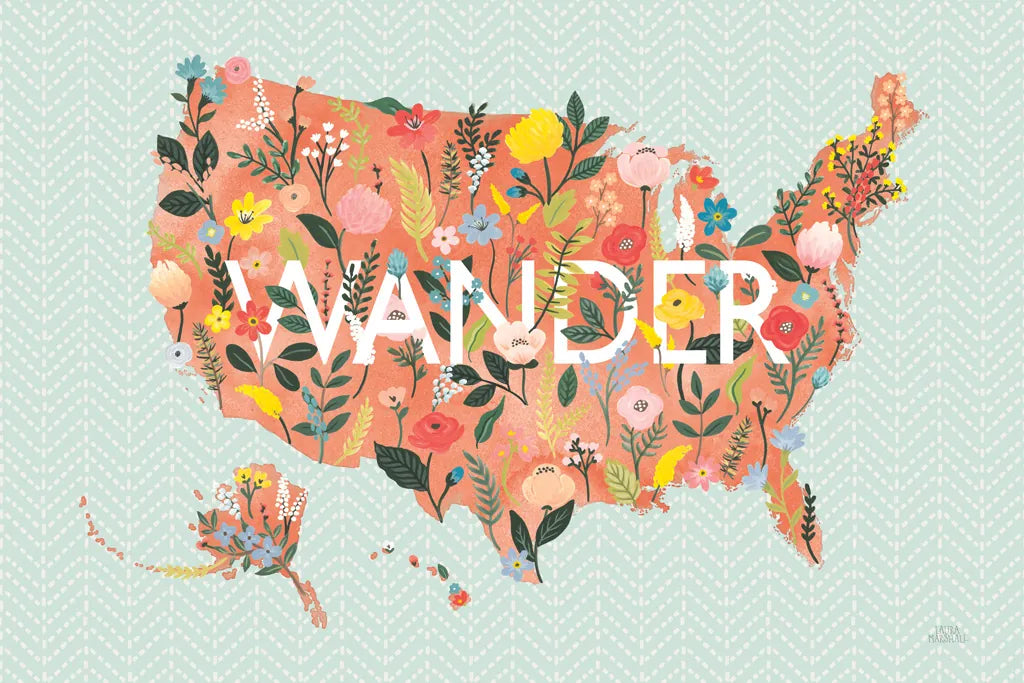 Wild Garden USA by Laura Marshall. SKU 49065i. Archival Giclee Fine art print for wall decor.