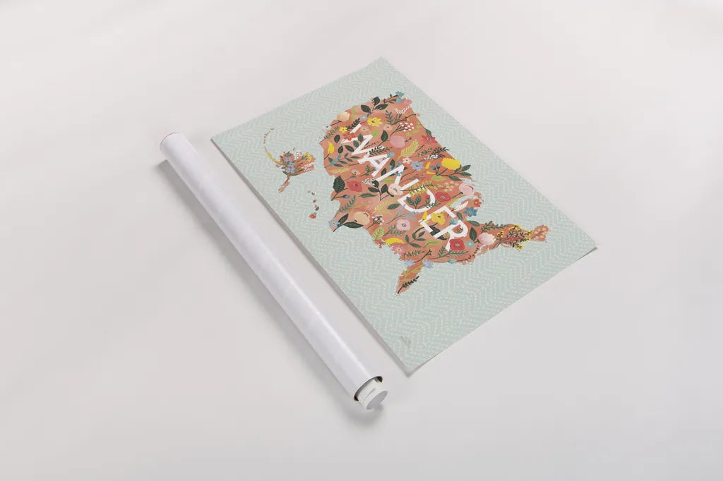 Wild Garden USA by Laura Marshall. shown as a rolled paper print. Available as archival giclee rolled canvas, fine art paper, or poster print. SKU 49065i.