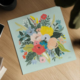 Wild Garden V by Laura Marshall. Shown as a detailed flat fine art print, highlighting archival giclee quality. Available as an archival giclee rolled canvas, fine art paper, or poster print. SKU 48009a.
