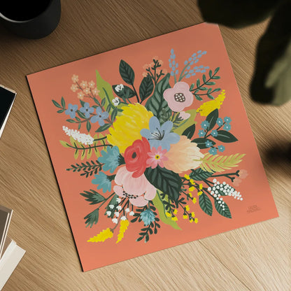 Wild Garden VIII by Laura Marshall. Shown as a detailed flat fine art print, highlighting archival giclee quality. Available as an archival giclee rolled canvas, fine art paper, or poster print. SKU 49064a.