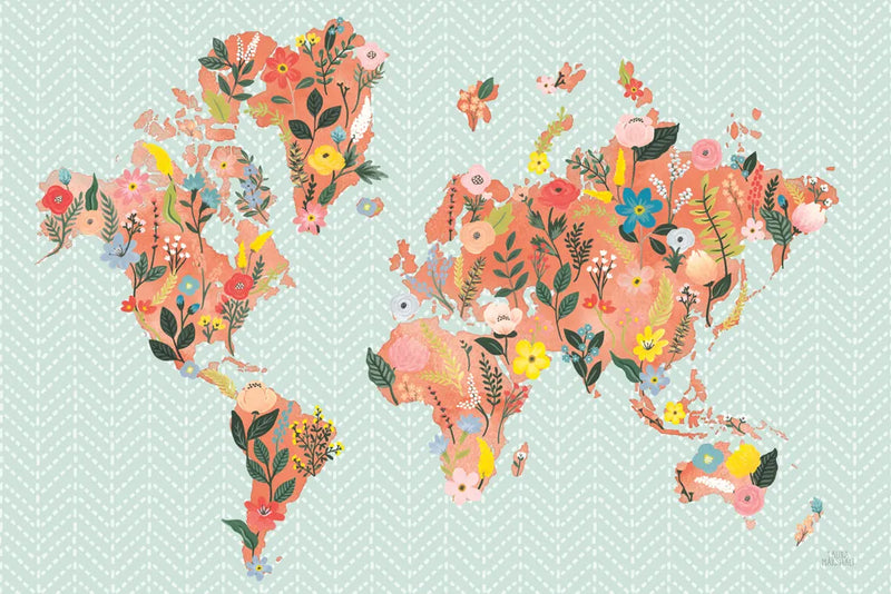Wild Garden World by Laura Marshall. SKU 49066i. Archival Giclee Fine art print for wall decor.