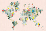 Wild Garden World Blush by Laura Marshall. SKU 50409i. Archival Giclee Fine art print for wall decor.
