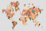 Wild Garden World Gray by Laura Marshall. SKU 50560i. Archival Giclee Fine art print for wall decor.