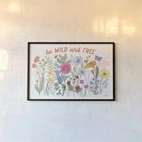 Wild Meadow I by Laura Marshall. shown as a paper print in a black flame. Available as a archival giclee rolled canvas, fine art paper, or poster print. SKU 79359i.