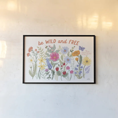 Wild Meadow I by Laura Marshall. shown as a paper print in a black flame. Available as a archival giclee rolled canvas, fine art paper, or poster print. SKU 79359i.