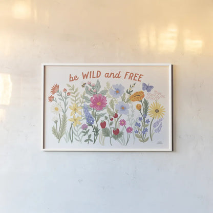 Wild Meadow I by Laura Marshall. shown as a paper print in a white frame. Available as a archival giclee rolled canvas, fine art paper, or poster print. SKU 79359i.