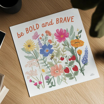 Wild Meadow II by Laura Marshall. Shown as a detailed flat fine art print, highlighting archival giclee quality. Available as an archival giclee rolled canvas, fine art paper, or poster print. SKU 79360a.