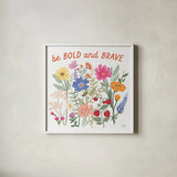 Wild Meadow II by Laura Marshall. Shown in a crisp white glass frame for a clean and minimalist style. Available as an archival giclee rolled canvas, fine art paper, or poster print. SKU 79360a.
