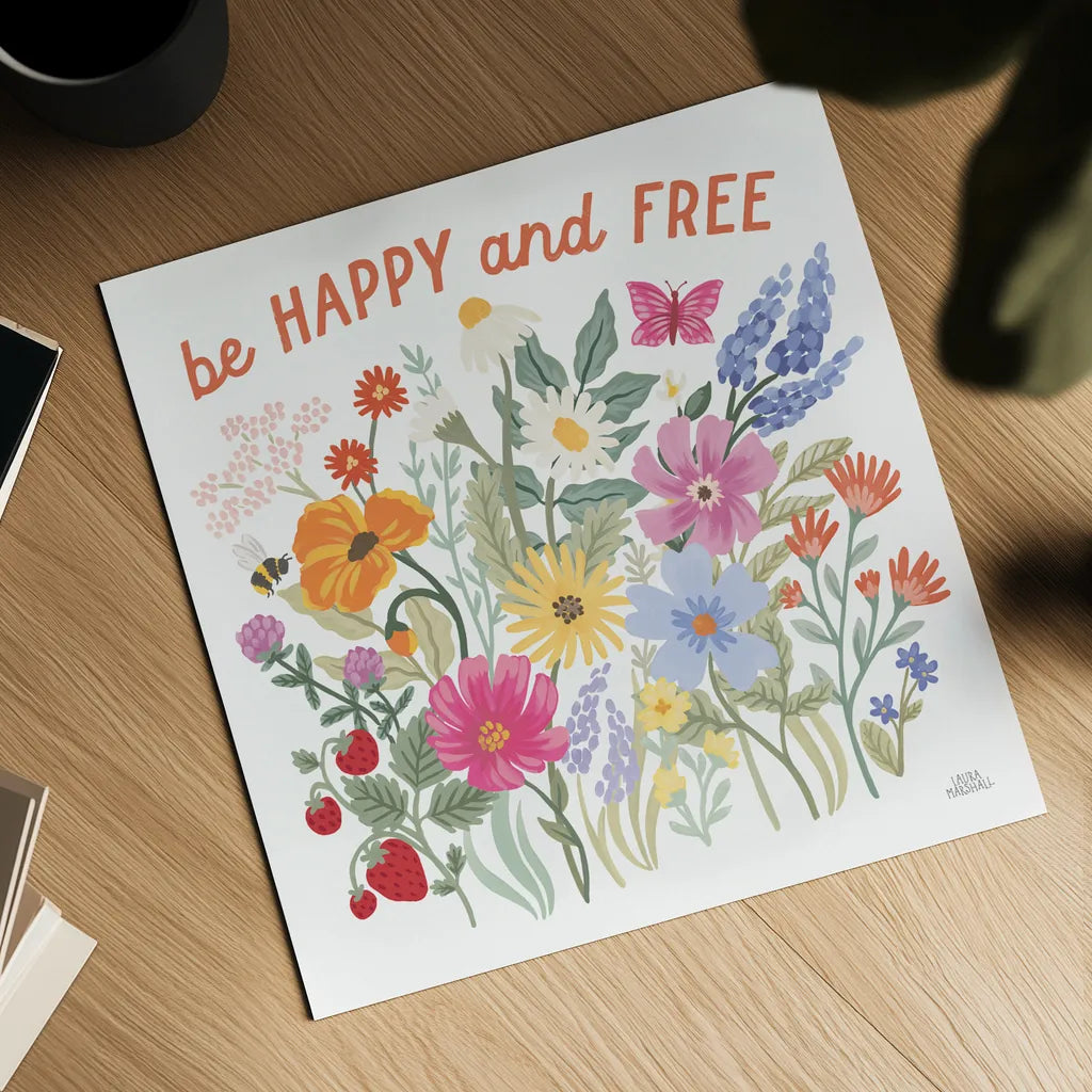 Wild Meadow III by Laura Marshall. Shown as a detailed flat fine art print, highlighting archival giclee quality. Available as an archival giclee rolled canvas, fine art paper, or poster print. SKU 79361a.