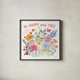 Wild Meadow III by Laura Marshall. Shown in a sleek black glass frame for a contemporary gallery look. Available as an archival giclee rolled canvas, fine art paper, or poster print. SKU 79361a.