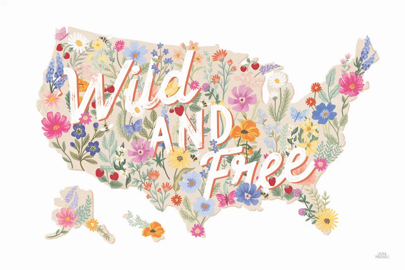 Wild Meadow USA by Laura Marshall. SKU 79366i. Archival Giclee Fine art print for wall decor.