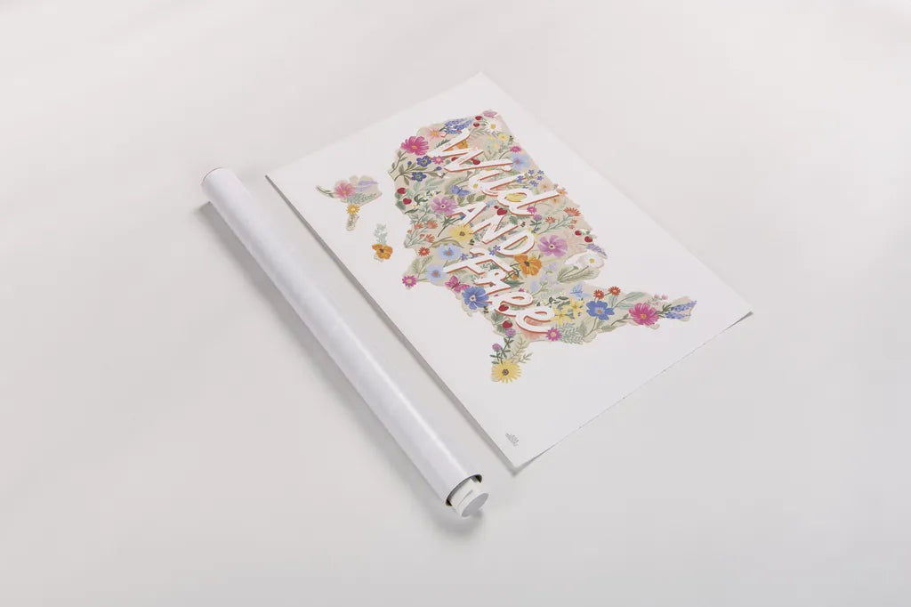 Wild Meadow USA by Laura Marshall. shown as a rolled paper print. Available as archival giclee rolled canvas, fine art paper, or poster print. SKU 79366i.