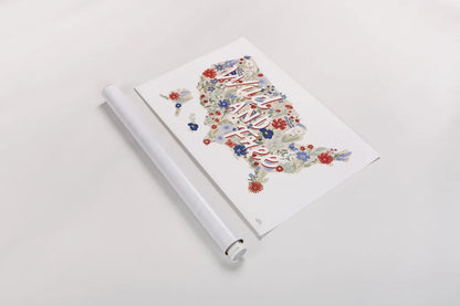 Wild Meadow USA by Laura Marshall. shown as a rolled paper print. Available as archival giclee rolled canvas, fine art paper, or poster print. SKU 80477i.