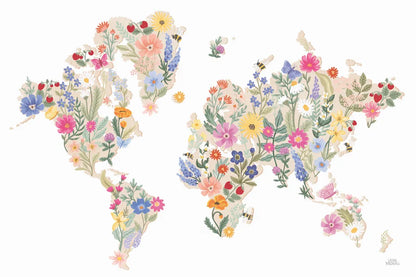 Wild Meadow World by Laura Marshall. SKU 79367i. Archival Giclee Fine art print for wall decor.