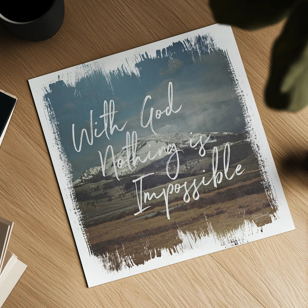 Wild Wishes I With God by Laura Marshall. Shown as a detailed flat fine art print, highlighting archival giclee quality. Available as an archival giclee rolled canvas, fine art paper, or poster print. SKU 35161a.