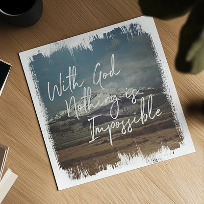 Wild Wishes I With God by Laura Marshall. Shown as a detailed flat fine art print, highlighting archival giclee quality. Available as an archival giclee rolled canvas, fine art paper, or poster print. SKU 35161a.