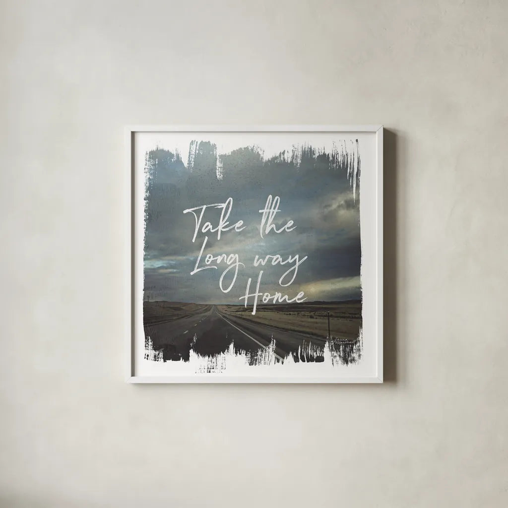 Wild Wishes II by Laura Marshall. Shown in a crisp white glass frame for a clean and minimalist style. Available as an archival giclee rolled canvas, fine art paper, or poster print. SKU 31062a.