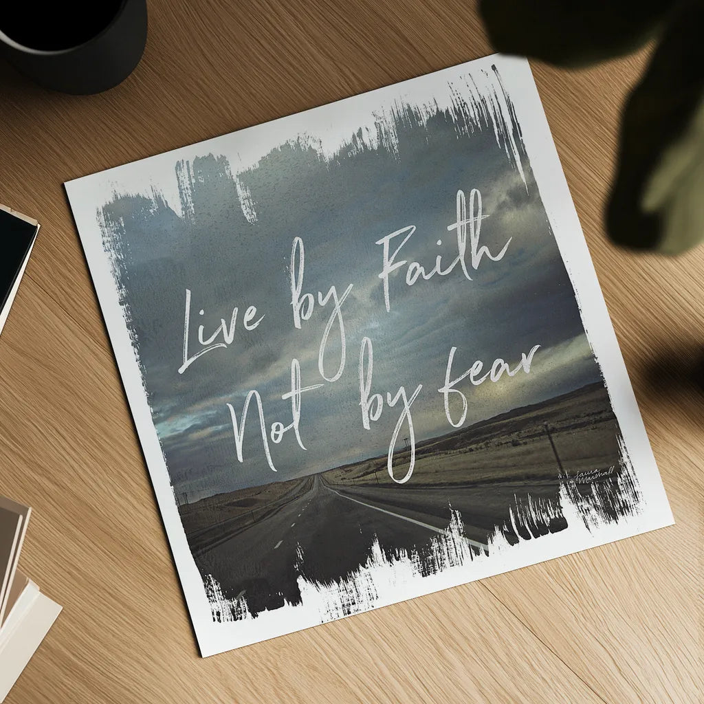 Wild Wishes II Live by Faith by Laura Marshall. Shown as a detailed flat fine art print, highlighting archival giclee quality. Available as an archival giclee rolled canvas, fine art paper, or poster print. SKU 35162a.