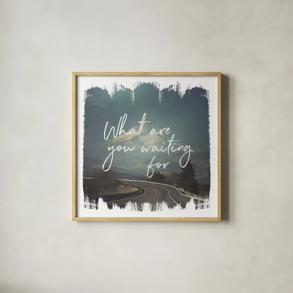 Wild Wishes III by Laura Marshall. Shown in a natural wood glass frame for a timeless modern aesthetic. Available as an archival giclee rolled canvas, fine art paper, or poster print. SKU 31063a.