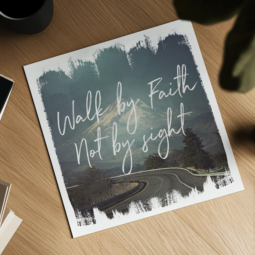 Wild Wishes III Walk by Faith by Laura Marshall. Shown as a detailed flat fine art print, highlighting archival giclee quality. Available as an archival giclee rolled canvas, fine art paper, or poster print. SKU 35163a.