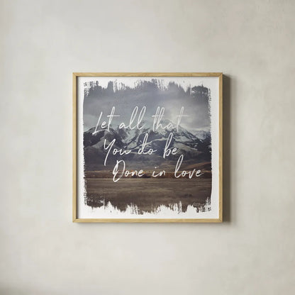 Wild Wishes IV Done in Love by Laura Marshall. Shown in a natural wood glass frame for a timeless modern aesthetic. Available as an archival giclee rolled canvas, fine art paper, or poster print. SKU 35164a.