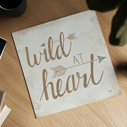 Wild at Heart Beige by Laura Marshall. Shown as a detailed flat fine art print, highlighting archival giclee quality. Available as an archival giclee rolled canvas, fine art paper, or poster print. SKU 35062a.