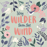 Wildflower Daydreams I Bird by Laura Marshall. SKU 64010a. Archival Giclee Fine art print for wall decor.