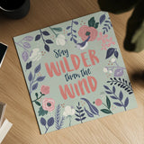 Wildflower Daydreams I Bird by Laura Marshall. Shown as a detailed flat fine art print, highlighting archival giclee quality. Available as an archival giclee rolled canvas, fine art paper, or poster print. SKU 64010a.