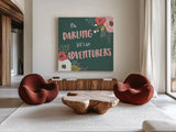Wildflower Daydreams V by Laura Marshall. Shown as extra-large giant wall art in a modern living room. Available as an archival giclee rolled canvas, fine art paper, or poster print. SKU 34691a.