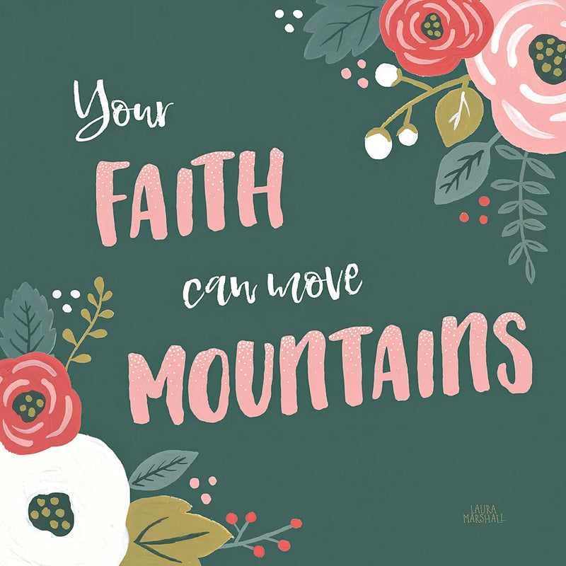 Wildflower Daydreams V Move Mountains by Laura Marshall. SKU 35169a. Archival Giclee Fine art print for wall decor.