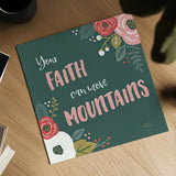 Wildflower Daydreams V Move Mountains by Laura Marshall. Shown as a detailed flat fine art print, highlighting archival giclee quality. Available as an archival giclee rolled canvas, fine art paper, or poster print. SKU 35169a.